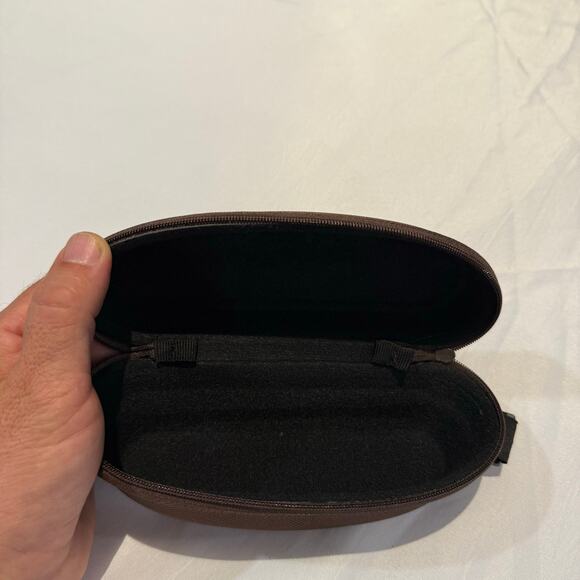 Maui Jim CASE only Hard Clam Shell Style for Sunglass Eyeglass Brown Fabric Zip - Picture 6 of 6